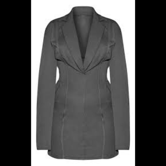 Prettylittlething Grey Blazer Dress - Picture 2 of 10